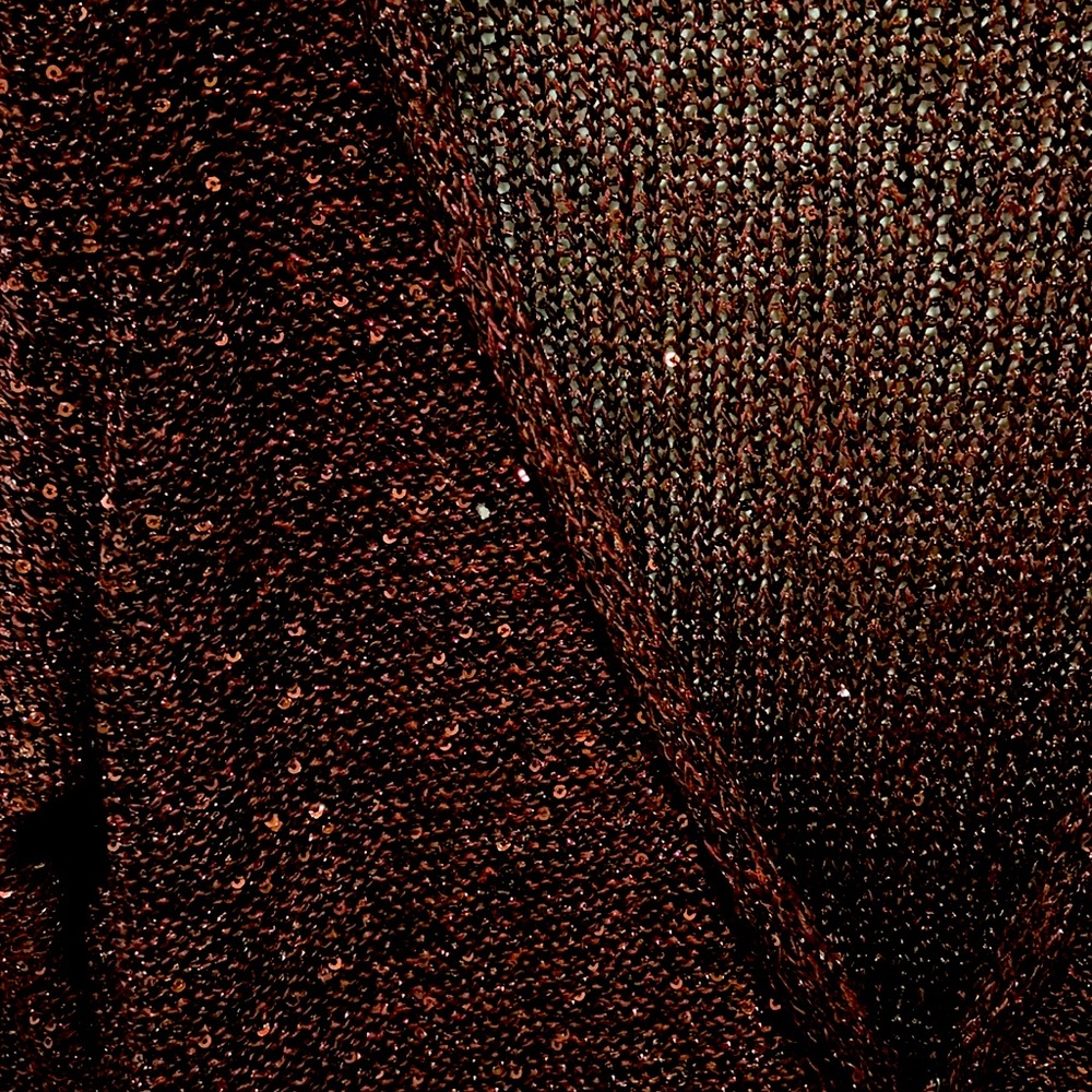 White House Black Market, Size S, Dark Maroon, Duster Length, Small Sequins